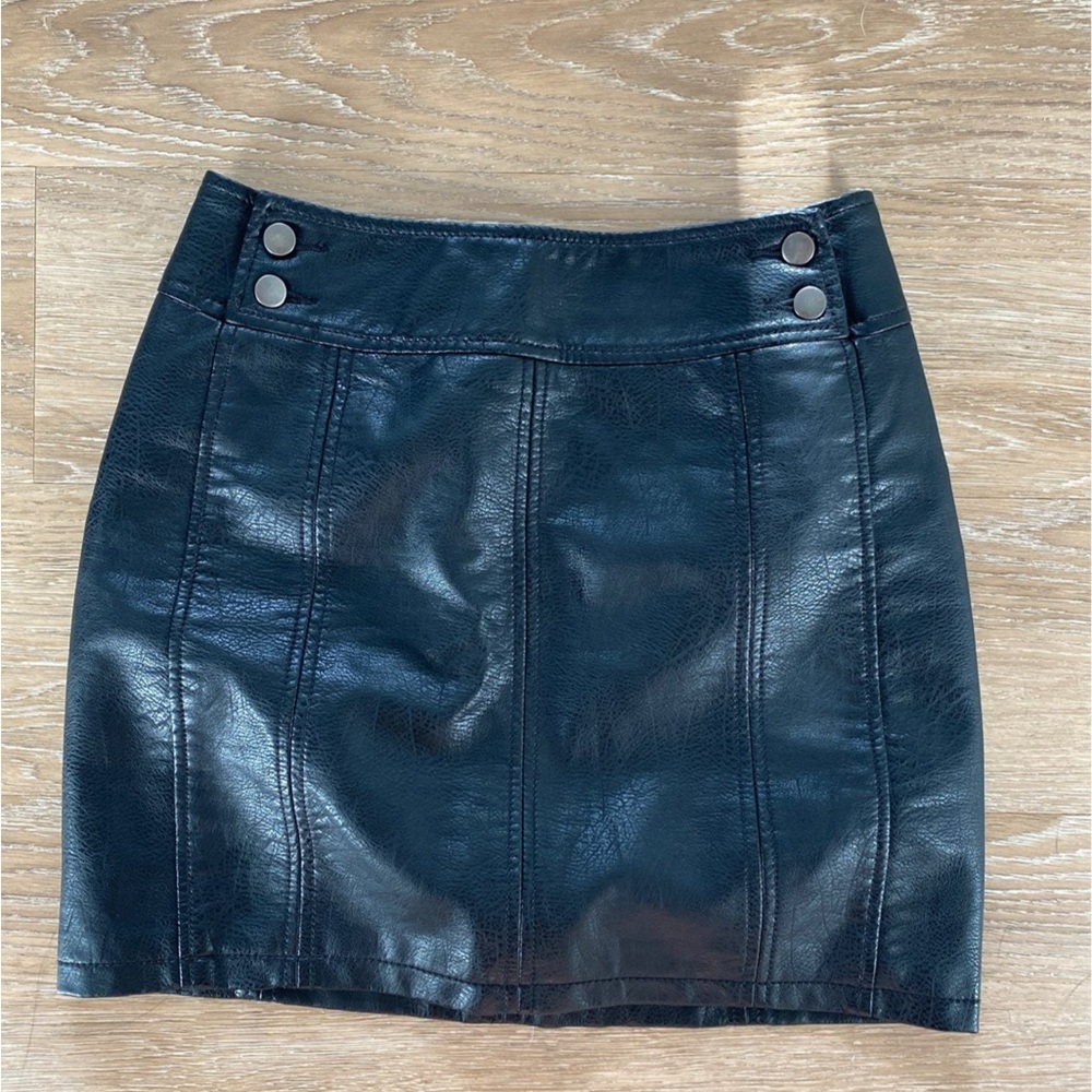 Free People Faux Leather Skirt